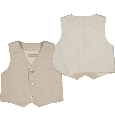 Mayoral ondervest of gilet in coconutkleur