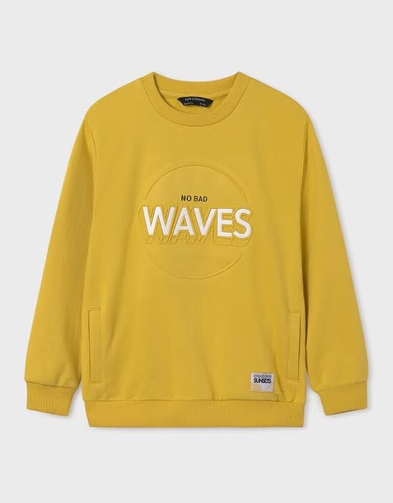 Mayoral sweater okergeel steekzakken bad waves