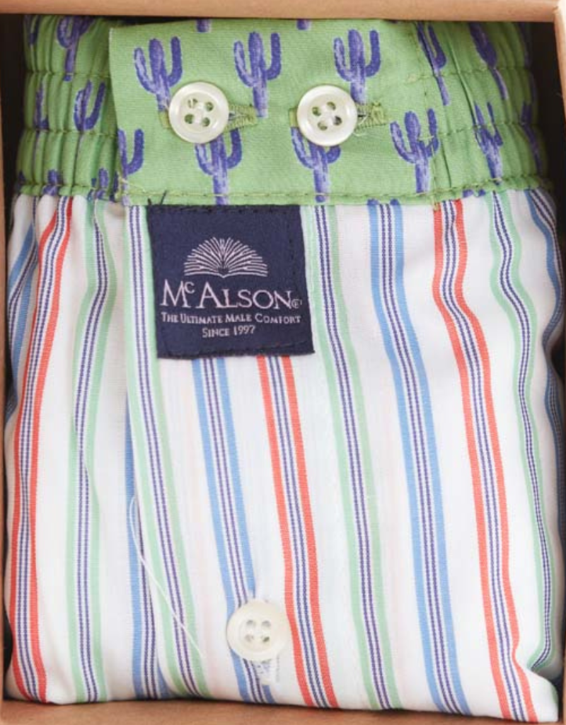 Mc Alson boxershort Striped multicolour green