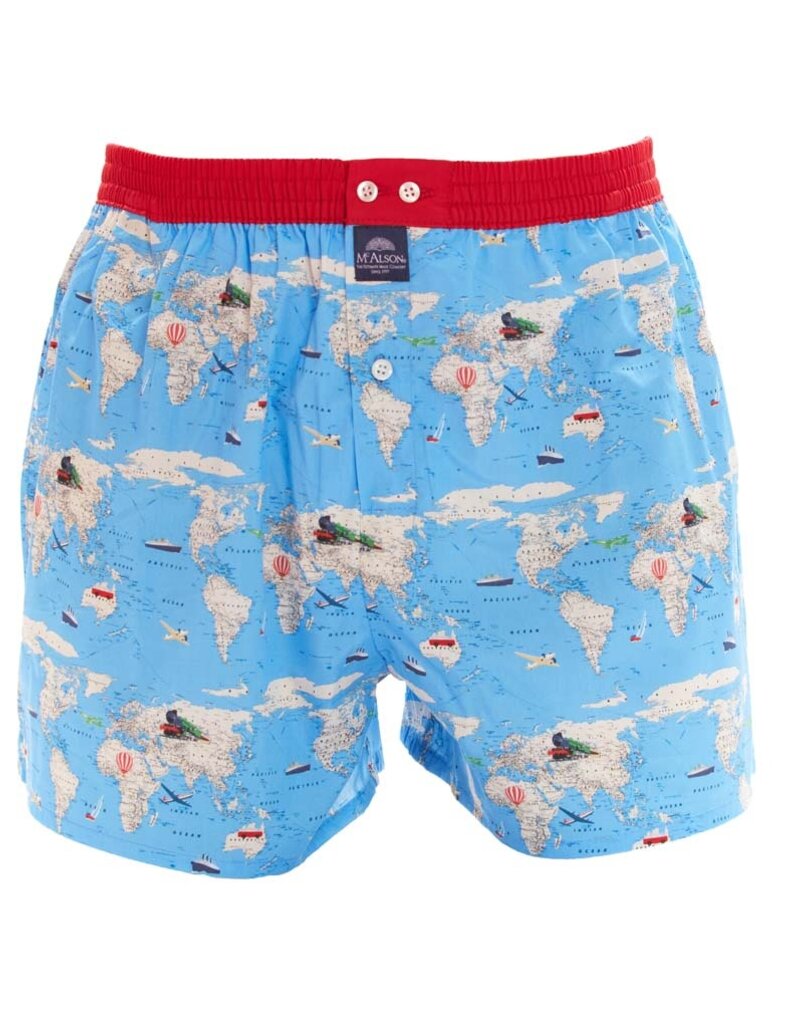 Mc Alson boxershort Planet earth light blue