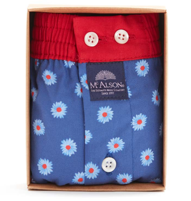 Mc Alson boxershort Daisies blue