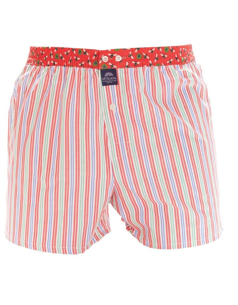 Mc Alson boxershort Striped multicolour red