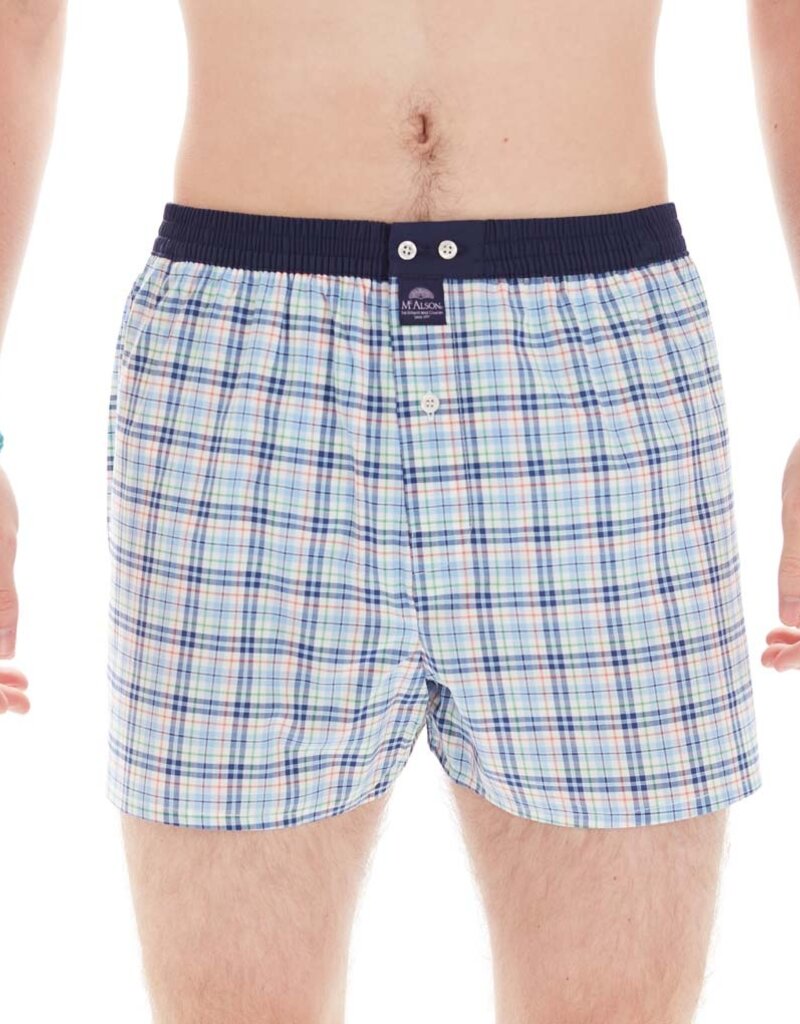 Mc Alson boxershort Checkered multicolour blue