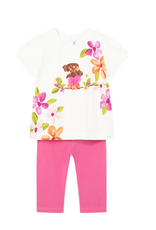 Mayoral set legging met tshirt print bloemen