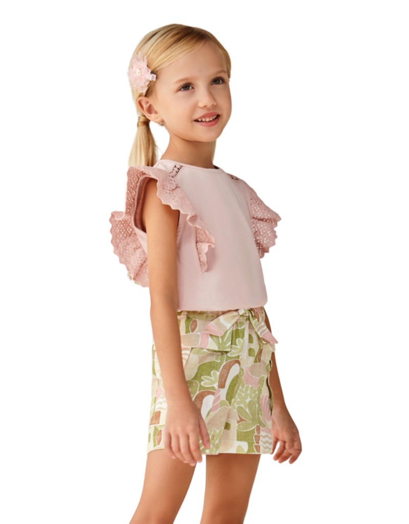 Mayoral short print groen roze