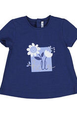Mayoral T-shirt cobalblauw bloem print