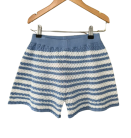 Imperial short gestreept ecru blauw brei