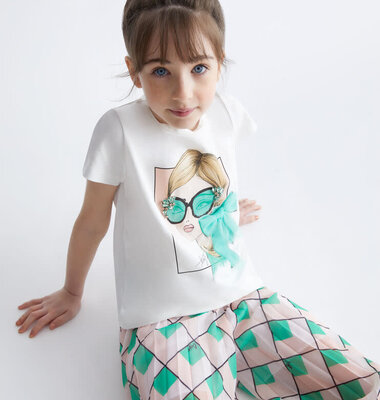 Liu Jo t-shirt wit meisje print