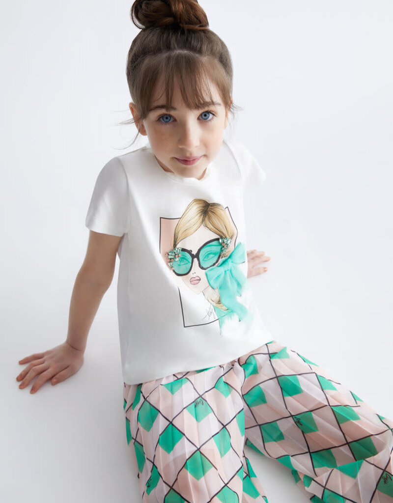 Liu Jo t-shirt wit meisje print