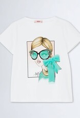 Liu Jo t-shirt wit meisje print