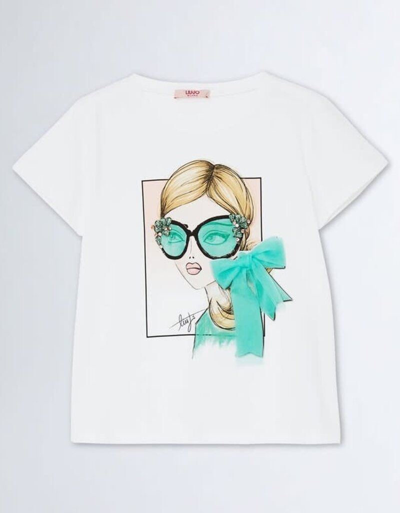 Liu Jo t-shirt wit meisje print