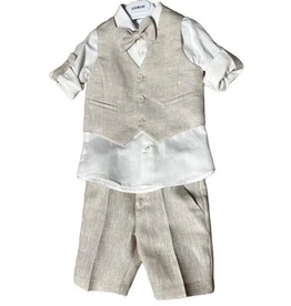Lui & Lei gilet ondervest linnen beige