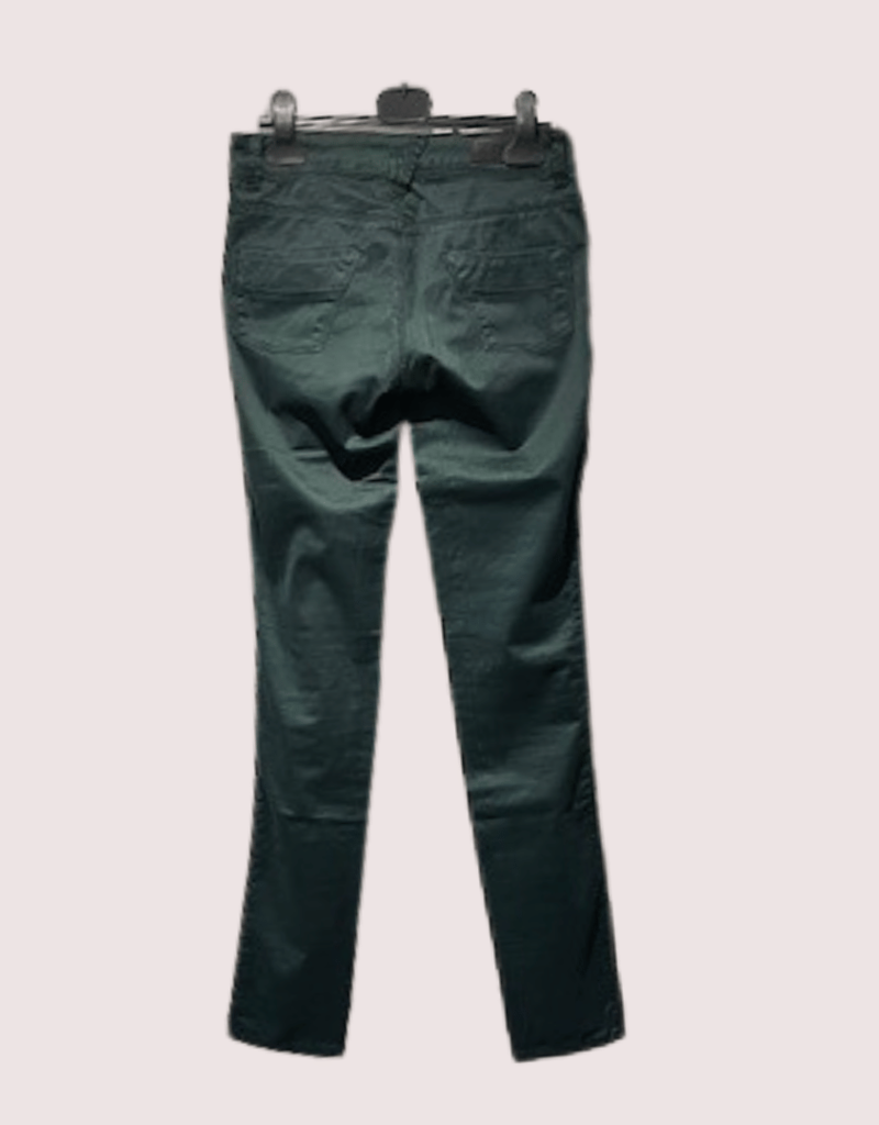 Doets & Doets broek lang donkergroen normale fitting st-bavo stretch