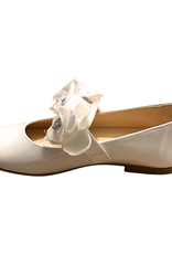 Andanines ballerina ecru laque afneembare bloem