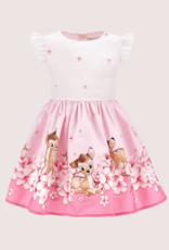 Monnalisa roze gevoerde jurk bambi