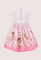 Monnalisa roze gevoerde jurk bambi