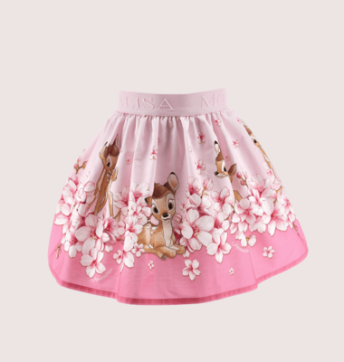 Monnalisa roze gevoerde rok bambi