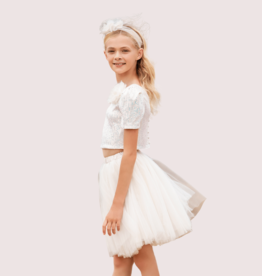 Linea Raffaelli voile lagen rok met strik