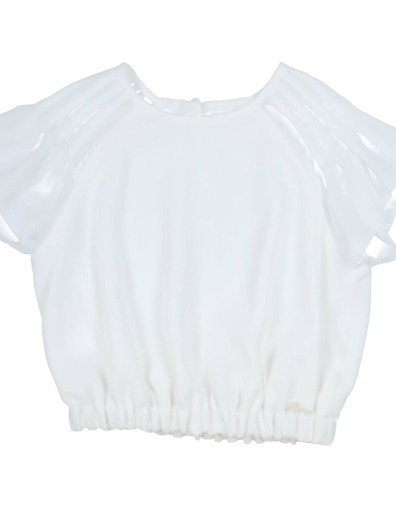 Gymp ecru top met mooi mouwdetail Gorgeous