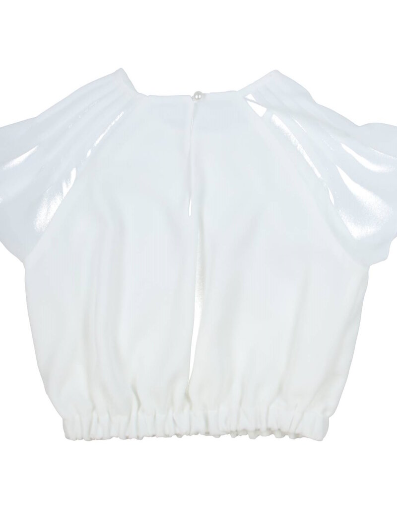 Gymp ecru top met mooi mouwdetail Gorgeous