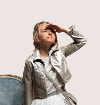 Gymp soepele zilverkleurige blazer