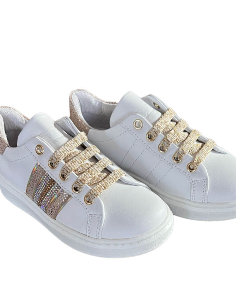 Rtb/Hoops sneaker wit goud zijkant