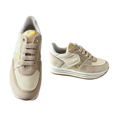 Rtb/Hoops sneakers creme ecru goud hogere zool