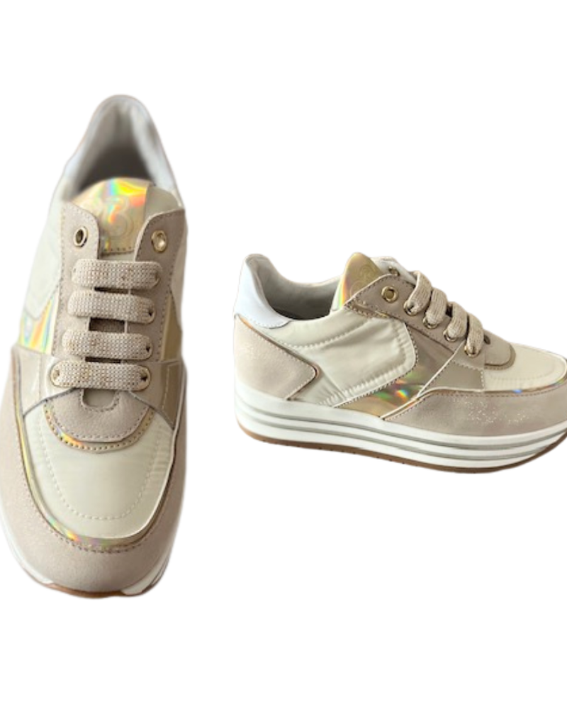 Rtb/Hoops sneakers creme ecru goud hogere zool