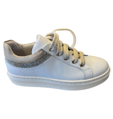Rtb/Hoops sneaker wit goud aan enkel