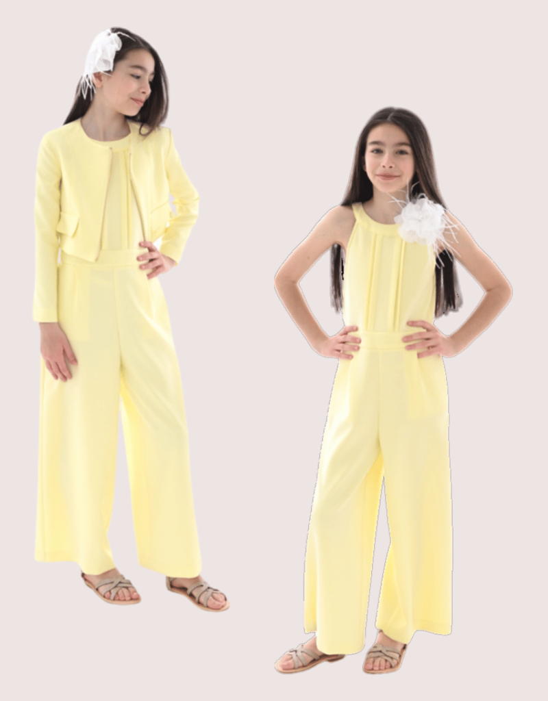 Kocca gele jumspsuit zonder mouw  loor