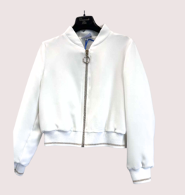 Diamante Blu ecru bomber met gouddetail