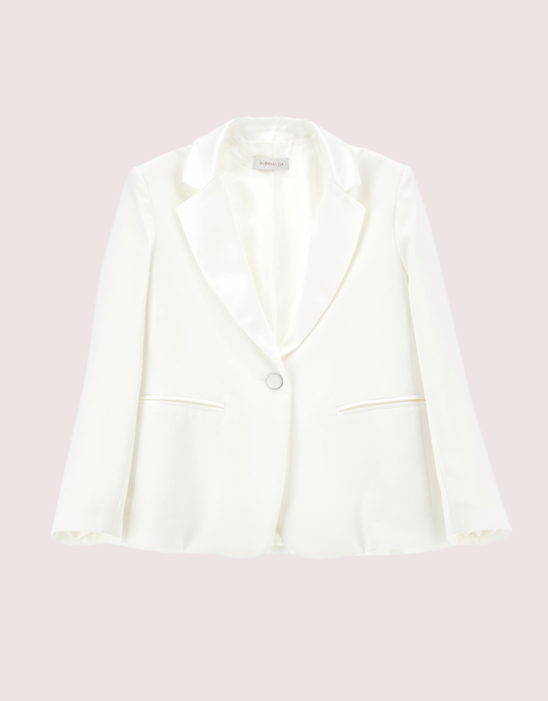 Monnalisa gevoerde ecru blazer