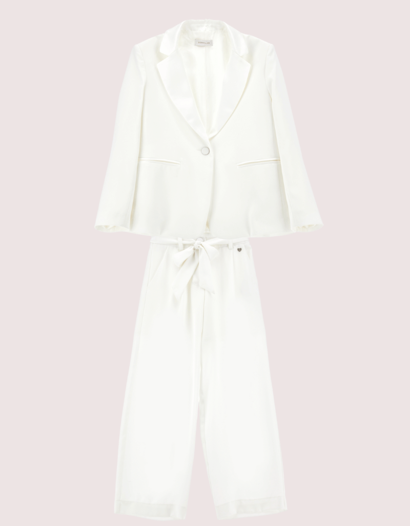 Monnalisa gevoerde ecru blazer