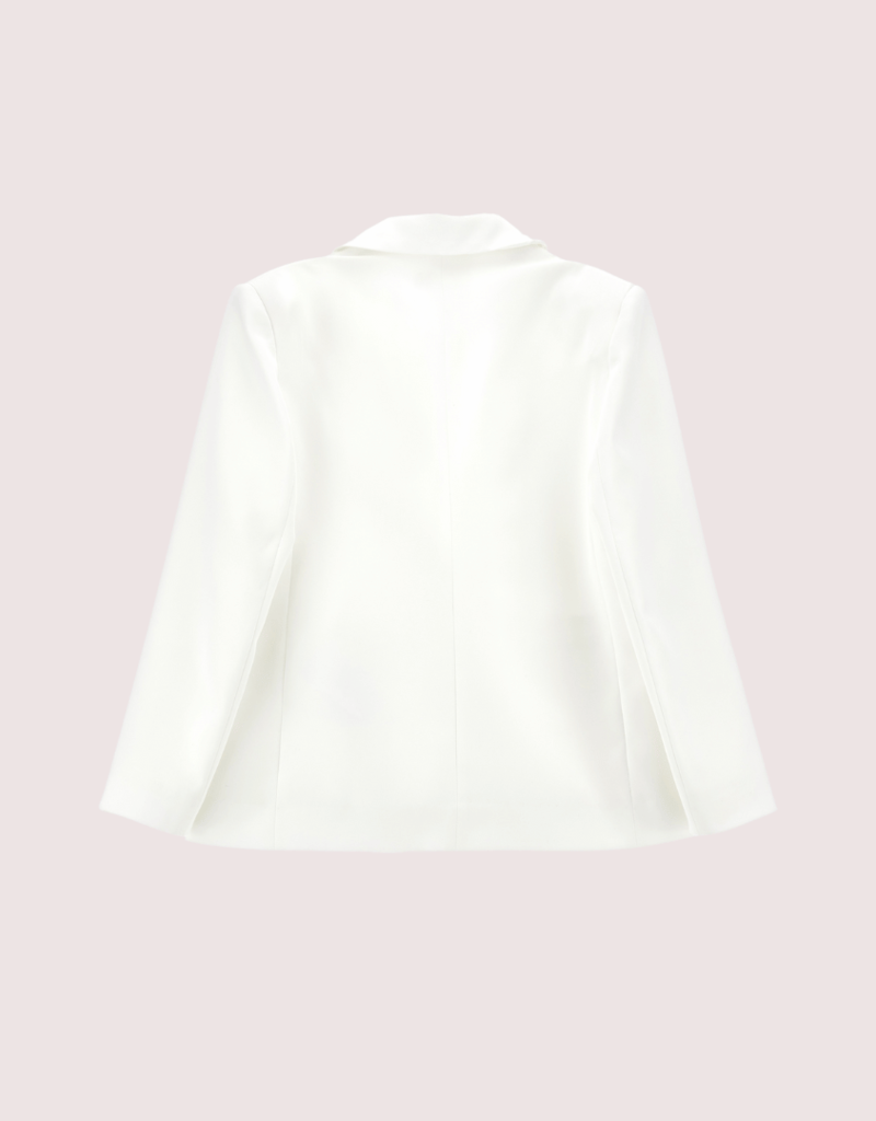 Monnalisa gevoerde ecru blazer