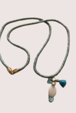 Just One ketting turguoise koord