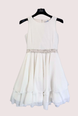 RTB ecru voile jurk goudband in taille