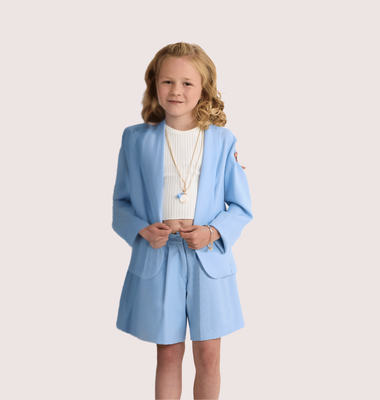 Lui & Lei lichtblauwe meisjes blazer