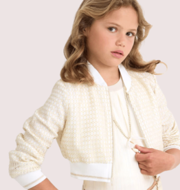 Diamante Blu goudkleurige korte bomber