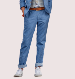 Dlux midblauwe lange broek Priem