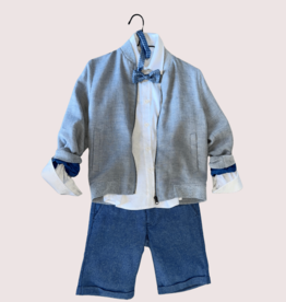 Dlux midblauwe kleur bermuda Dries