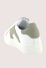 Red Limit/Hoops sneaker wit met kakikleur