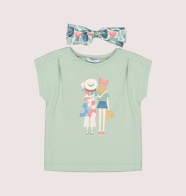 Mayoral groen t-shirt met meisjes print