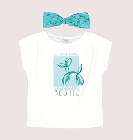 Mayoral wit t-shirt print groen bestie