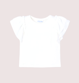 Mayoral ecru top met voile mouwtjes