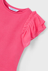 Mayoral fuchsia top met voile mouwtjes