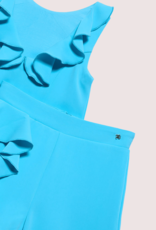 Abel&Lula set van top en bermuda in turquoise