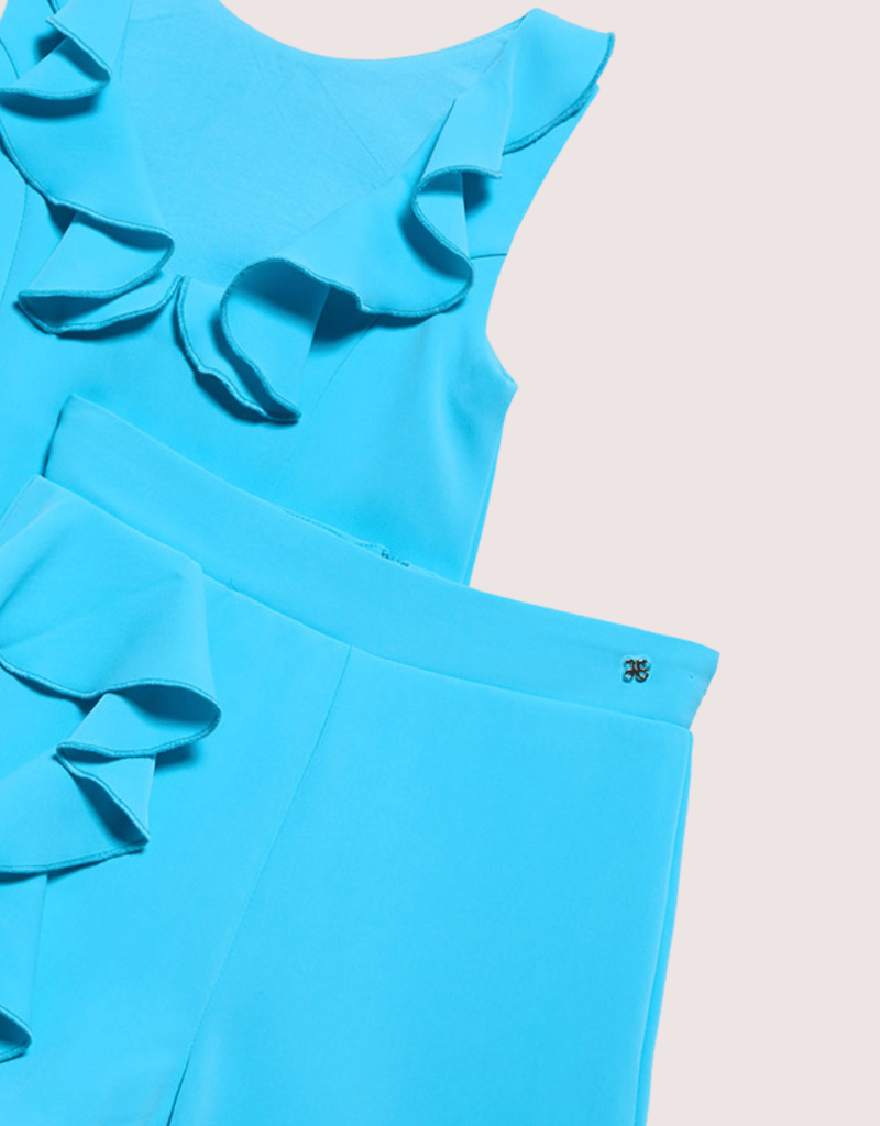 Abel&Lula set van top en bermuda in turquoise