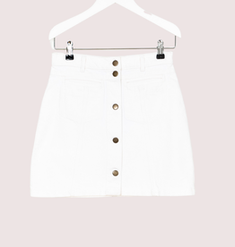 Indee witte rok samba met knopen voor