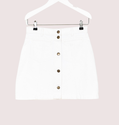 Indee witte rok samba met knopen voor