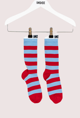 Indee gestreepte rib pull salto in blauw wit rood